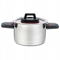 Garnek stalowy z pokrywką na indukcję gaz 20cm 3.2L MAESTRO MR-3530-20