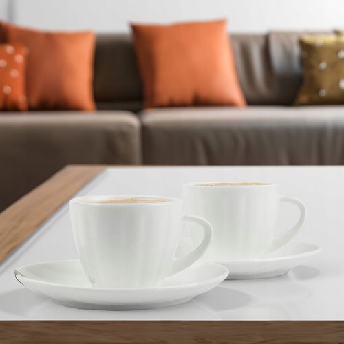 ZESTAW FILIŻANEK Z TALERZYKAMI NA PREZENT 100 ML PORCELANA DO KAWY HERBATY na Arena.pl