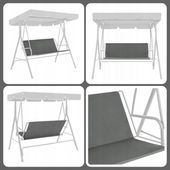 Huśtawka ogrodowa wolnostojąca MEMFLOW 114 x 93cm