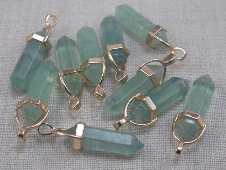 WISIOREK kamień FLUORYT ZIELONY naszyjnik [W1194] zdjęcie 5