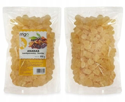 ANANAS Kandyzowany, KOSTKA 500g - MIGOgroup na Arena.pl