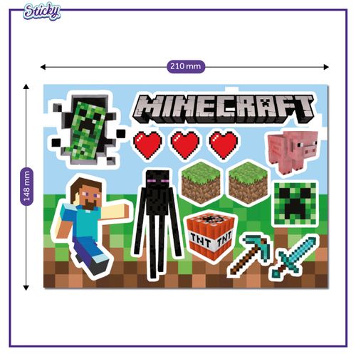 Naklejki na rower kask MINECRAFT na Arena.pl