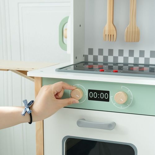 KUCHNIA DREWNIANA INTERAKTYWNA z Pralką Zmywarką Tablica Kredowa dla Dzieci na Arena.pl