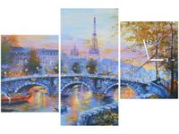 60CM 90 ZEGAR 3 ELEM ALEJKA PARYŻU ŚCIENNY