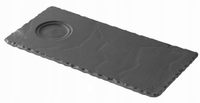REVOL Basalt Taca z Wycięciem na Kubek (Śr:5 cm. ) porcelana francuska
