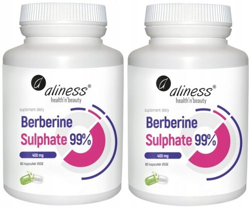 ALINESS Berberine Sulphate 99% 400mg ODCHUDZANIE SIARCZANY BERBERYNA 2x60 k na Arena.pl