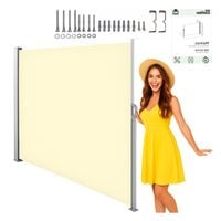 Markiza boczna tarasowa parawan osłona 300x180 beżowa