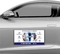 MAGNES na samochód auto MATA MAGNETYCZNA REKLAMA 30x60 CM UBEZPIECZENIE