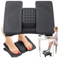 Podnóżek biurowy ergonomiczny niezależna regulacja pod biurko stopy masażer