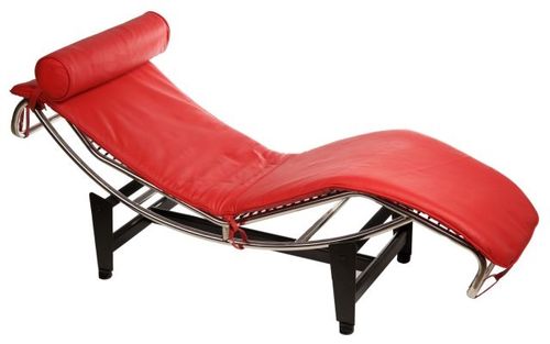 Leżanka LC4 czerwona skóra D2 na Arena.pl
