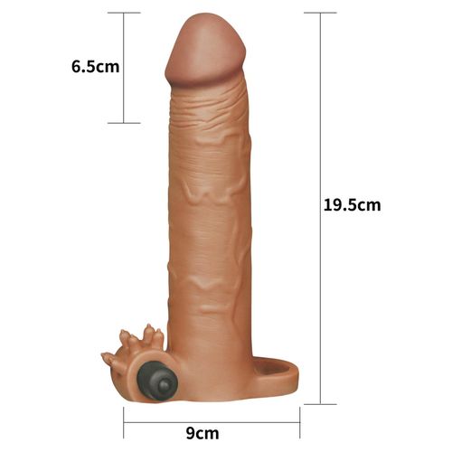 Add 3" Pleasure X Tender Vibrating Penis Sleeve Brown na Arena.pl