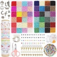 ZESTAW KORALIKÓW DO ROBIENIA BRANSOLETEK BIŻUTERII CHARMSY KOLCZYKI LITERY