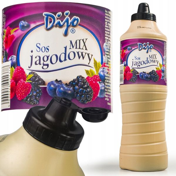 Sos Polewa do Lodów DIJO Topping 1kg Jagodowy MIX zdjęcie 5
