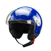 Kask na skuter motocyklowy otwarty BB 592 M niebieski