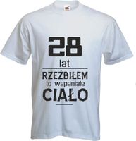 Koszulka PREZENT na URODZINY 18 20 30 40 50 60 70