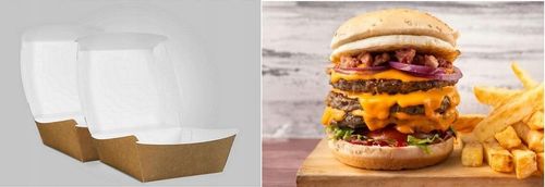 Opakowanie na Hamburgera Pudełko Burger Box Kraft Duże 150x150x80mm 100szt na Arena.pl