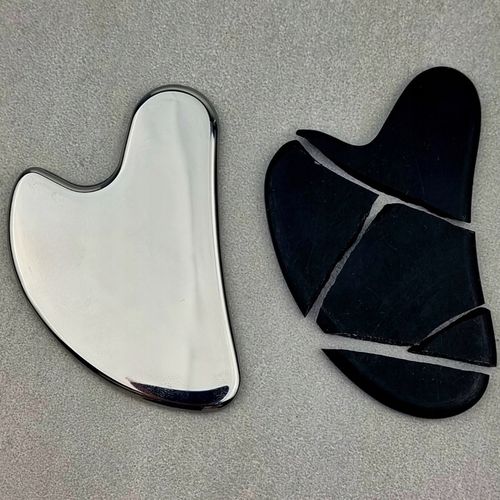 GUA SHA MASAŻER DO TWARZY PŁYTKA DO MASAŻU METAL STAL CHIRURGICZNA na Arena.pl