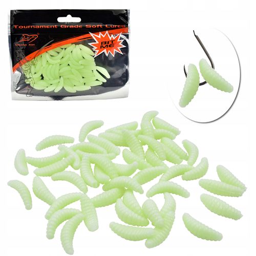 SZTUCZNY robak JAK ŻYWA PRZYNĘTA 50szt GREEN na Arena.pl