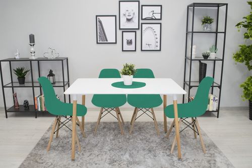 Krzesło OSAKA zielone / nogi naturalne x 4 na Arena.pl