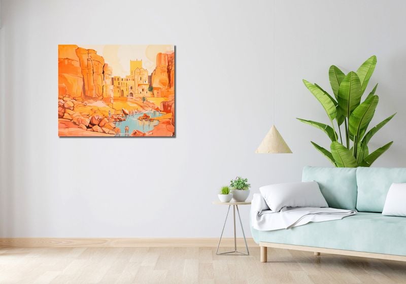 Obraz 90x70cm Ruiny pod Słońcem zdjęcie 2