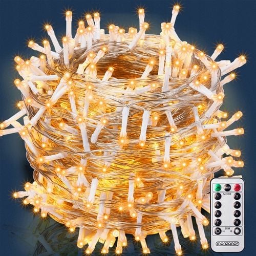 600x LED Lampki choinkowe świąteczne zewnętrzne łańcuch + pilot 60m na Arena.pl