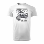 Koszulka motocyklowa z motocyklem na motor BMW GS R 1300 kolekcjonerska męska biała REGULAR S