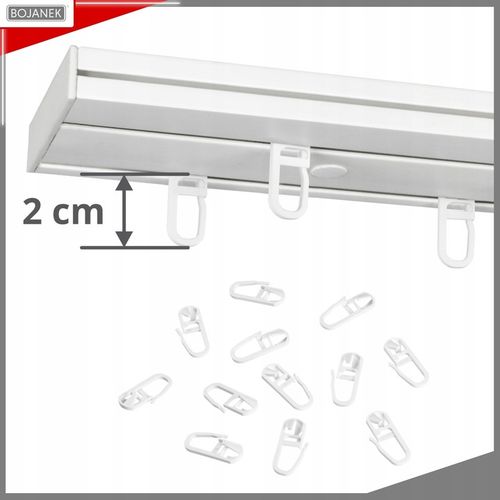 KARNISZ Podwójny z Maskownicą Szyna Sufitowa PCV Biała 300cm z Osłoną na Arena.pl