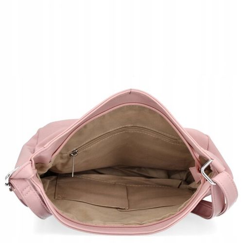 Herisson - torebka worek zamek skóra ekologiczna pudrowy róż 1052L2086 na Arena.pl