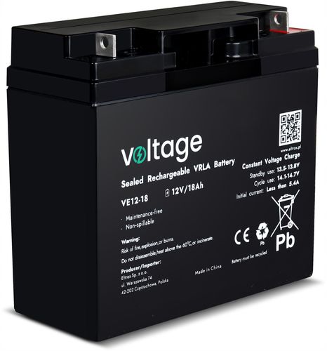 Akumulator AGM Voltage 12V 5Ah VE12-5.0 na Arena.pl