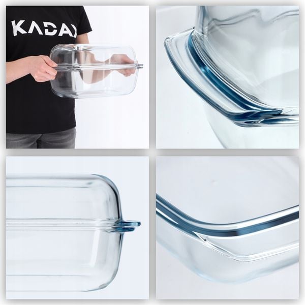 NACZYNIE ŻAROODPORNE Z POKRYWĄ SZKLANE 7 L zdjęcie 6