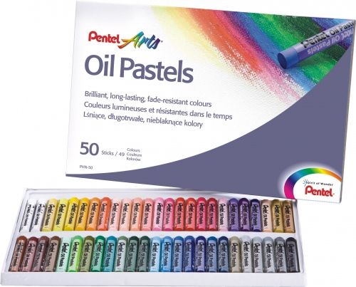 PASTELE OLEJNE PENTEL 50SZT zdjęcie 1
