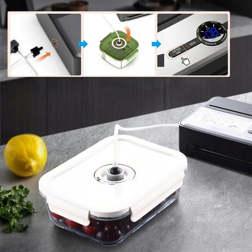 ZGRZEWARKA PRÓŻNIOWA PAKOWARKA DO ŻYWNOŚCI AUTOMATYCZNA+WORKI i FOLIA na Arena.pl