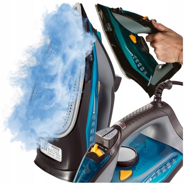 MOCNE ŻELAZKO PAROWE ZE STOPĄ CERAMICZNĄ 3000W zdjęcie 1