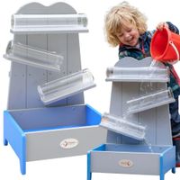 CLASSIC WORLD EDU Drewniana Kaskada Wodna Tor Wodny z Rurami i Zbiornikiem