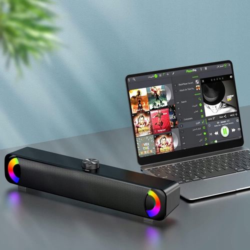 GŁOŚNIK KOMPUTEROWY USB AUX SOUNDBAR RGB HPYLIF -H Oświetlenie RGB na Arena.pl