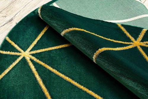 RUG/LU/ESTEMA/GEOMETRIC/BOTTLEGREEN+GOLD/R160 na Arena.pl