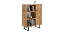 Regał szafka Fondi dąb craft złoty, styl loft