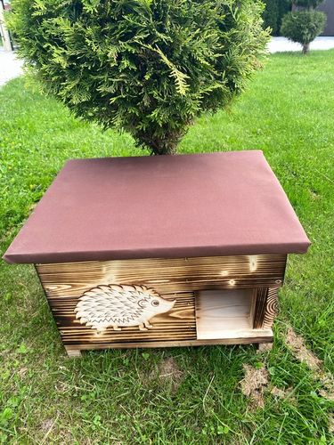 DREWNIANY domek dom dla JEŻA jeży lęgowy budka legowisko schron xxl na Arena.pl