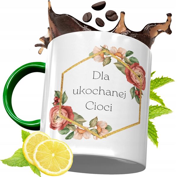 Kubek Zielony Dla Cioci Idealny Prezent zdjęcie 1