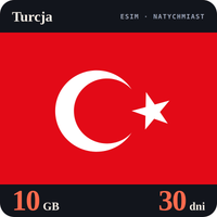 Karta eSIM DigiKiosk Internet Turcja 10 GB na 30 dni - bez rejestracji