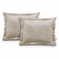 CUS/AH/VELVET/CREAM/SIDE/50X70*2