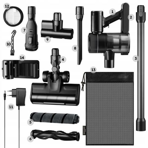 ODKURZACZ BEZPRZEWODOWY PIONOWY RĘCZNY 14w1 LED MOZANO HANDY PRO 600 na Arena.pl