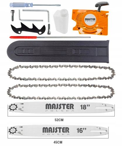 PIŁA SPALINOWA PILARKA ŁAŃCUCHOWA 5,7km 58cm3 2x łańc/prowad/Olej na Arena.pl