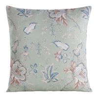 Poszewka dekoracyjna FLORE 45x45 jasnozielona wielokolorowa kwiaty