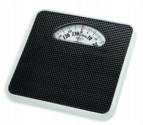 Klasyczna Waga Łazienkowa Mechaniczna Czarna Analogowa 136kg Prosta Obsługa na Arena.pl