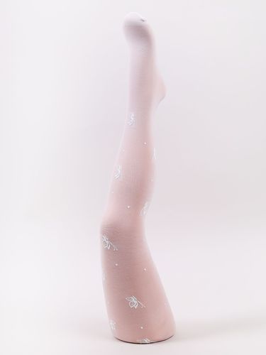 Rajstopy dziecięce lycra białe w motylki 40 DEN 104-110 YOCLUB na Arena.pl