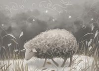 Plakat 70x50cm Bujna Owca