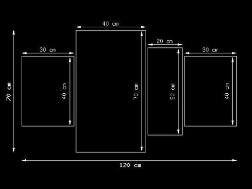 120CM 70 OBRAZ 4 ELEM BLACK&WHITE ŚCIENNY na Arena.pl