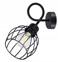 LAMPA KINKIET E27 ścienny stały loft drut KULA