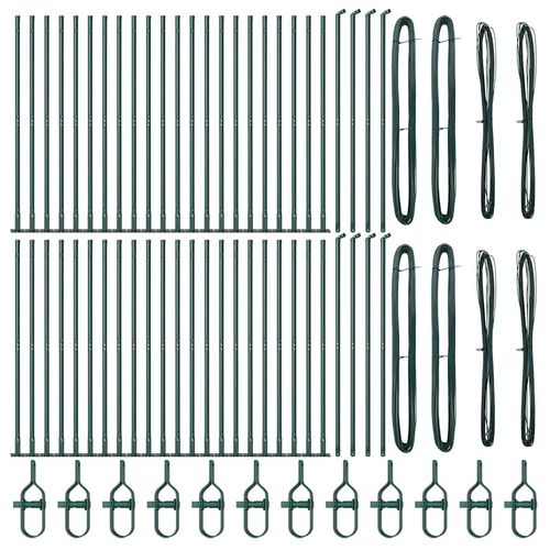 Słupek ogrodzeniowy. 52 pcs Srebrny 3.2 x 3.2 x 140 cm Stal na Arena.pl